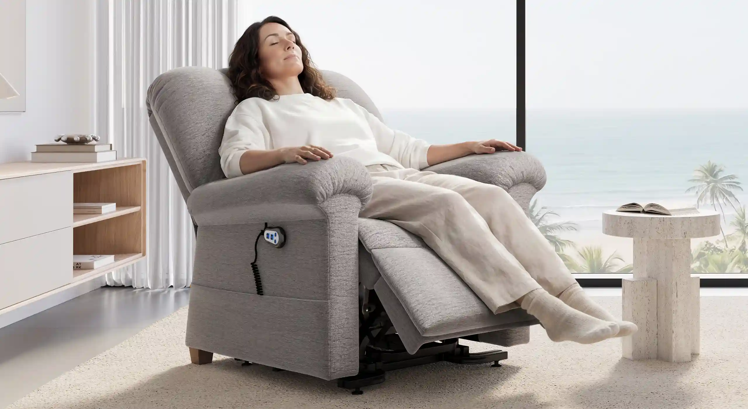 Persona descansando cómodamente en Butaca Ortopédica Comfort Chair