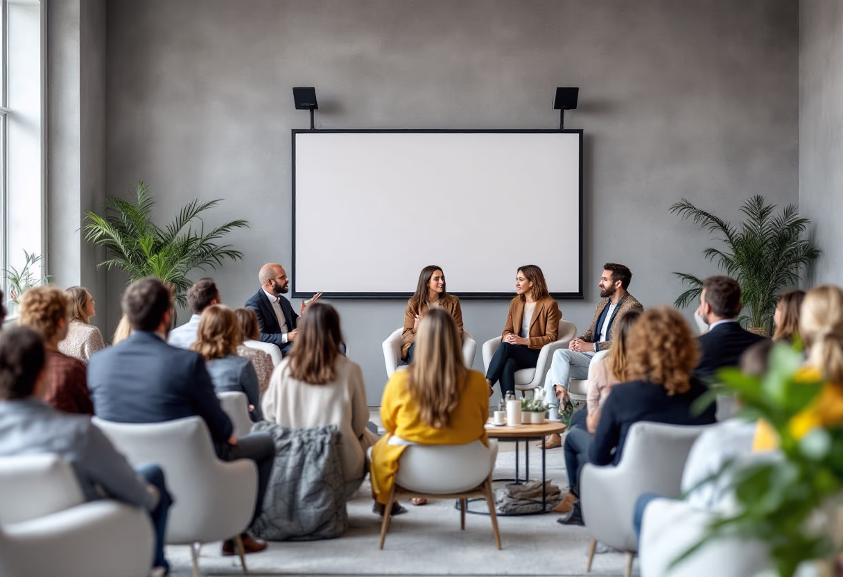 image of tech conference scene