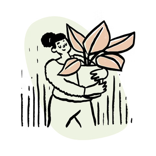 Illustration of a person confidently roller skating with arms spread wide, representing freedom and belonging