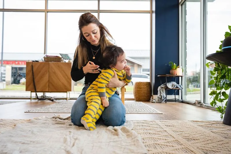 Baby receiving gentle nervous system care for infant wellness in Cypress