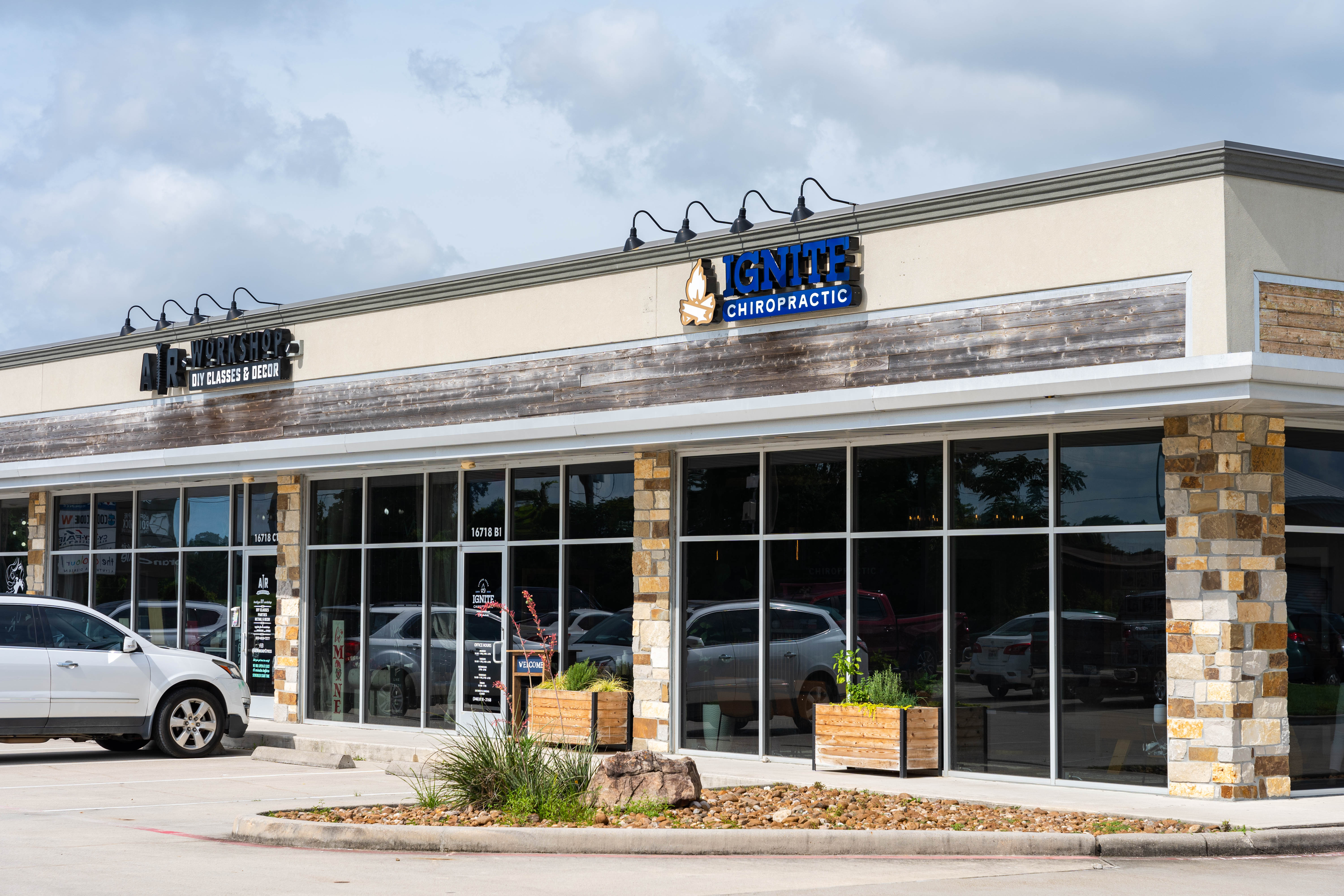 The exterior of Ignite Chiropractic in Cypress, TX where families can get neurologically focused chiropractic care. 
