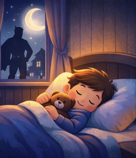 Safe bedtime illustration