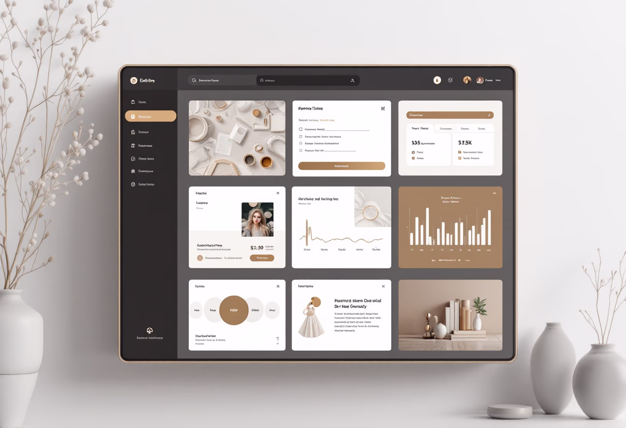 [interface] image of a computer showcasing educational software (for a edtech)