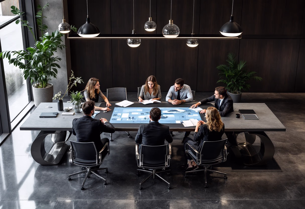 image of an office collaboration scene (for a mobility and transportation)