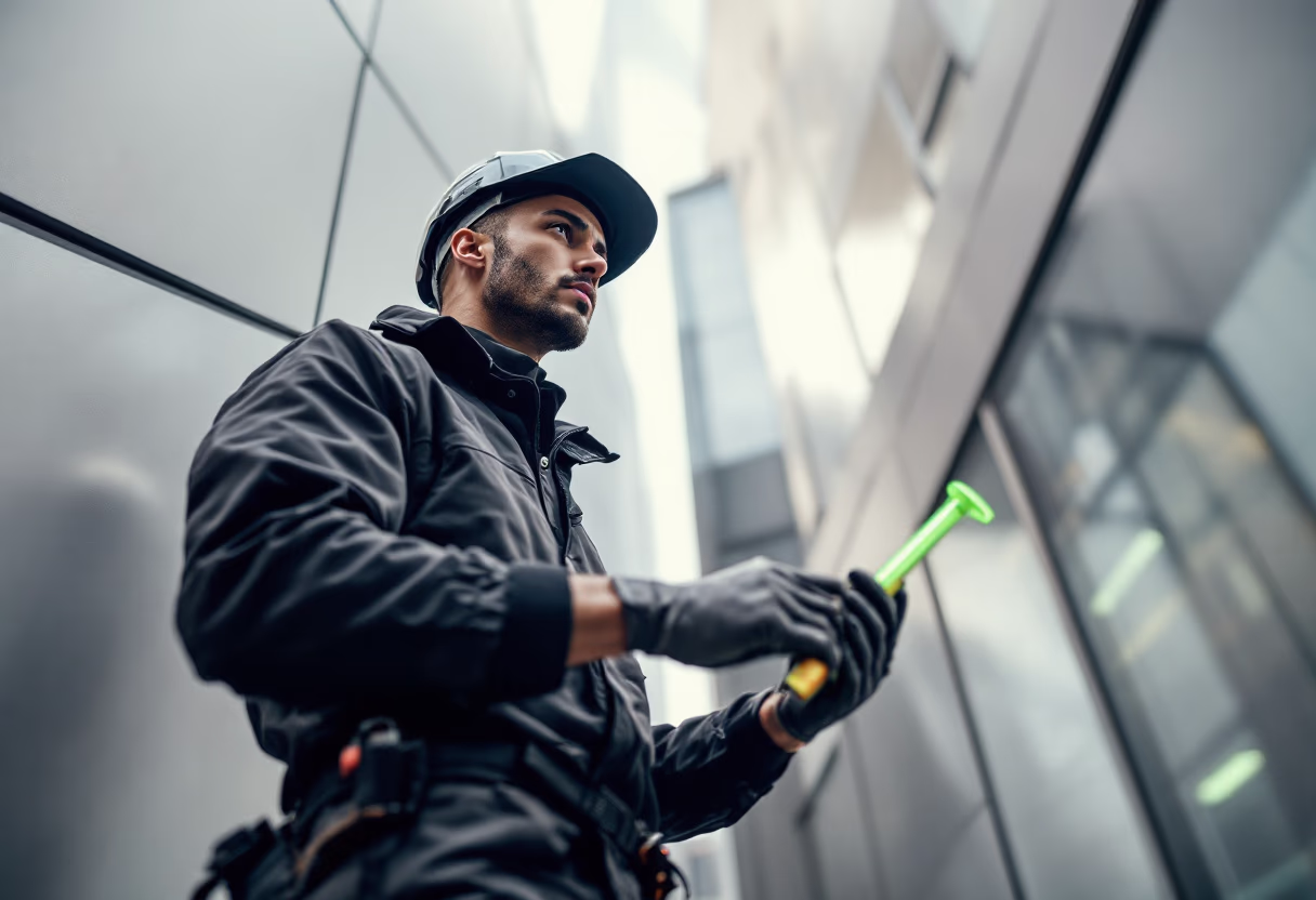 image of property management in action [building maintenance scene]