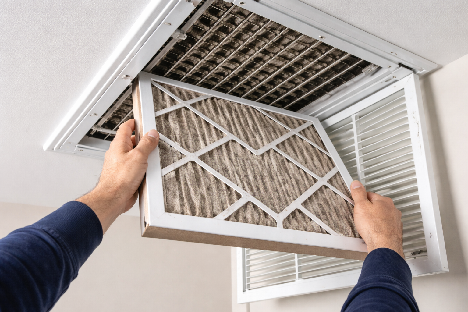 HVAC air filter change in gatlinburg