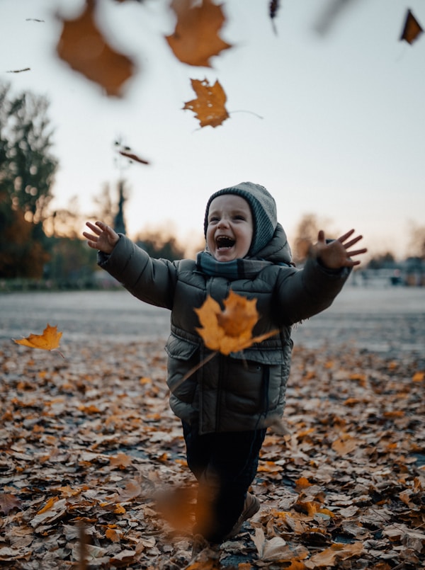 children in the autumn
