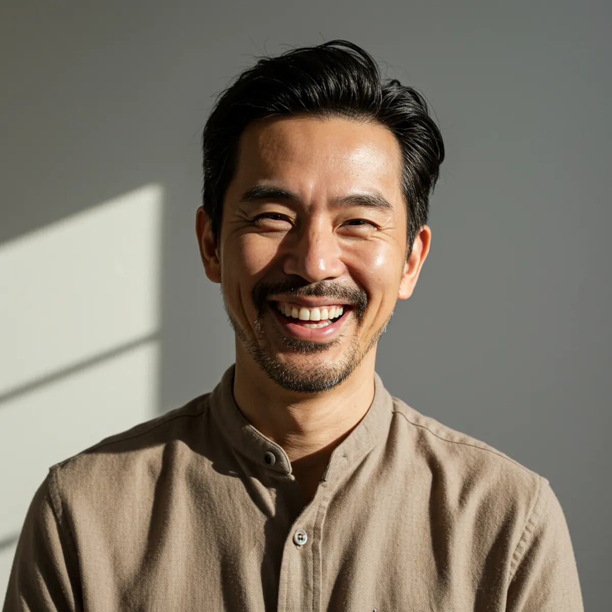 Smiling Man in Natural Light