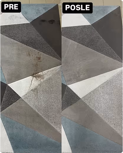 rezultat dubinskog pranja tepiha pre i posle