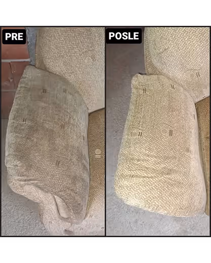 Dubinsko pranje fotelje pre i posle