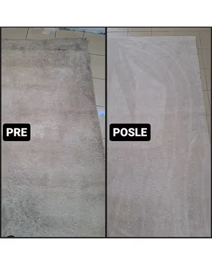 Dubinko pranje tepiha uz masinu pre i posle