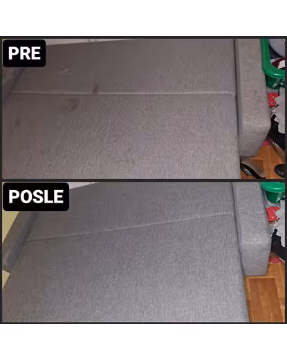 Pranje kauča pre i posle