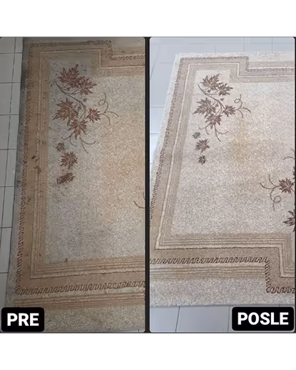 Profesionalno pranje tepiha pre i posle