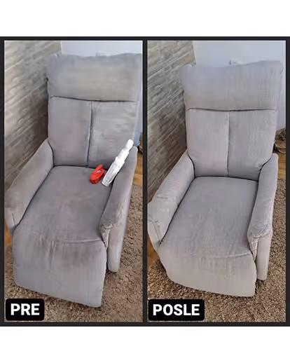 Dubinsko pranje fotelje pre i posle
