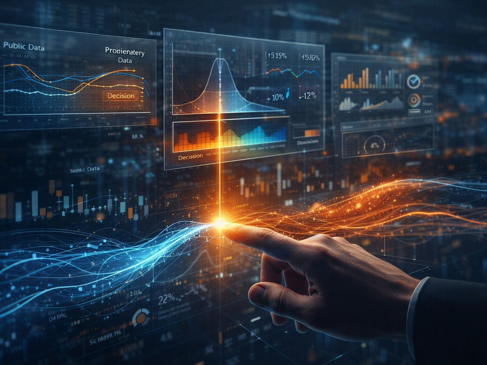 facilitating better decisions sooner, based on data streams others cannot access