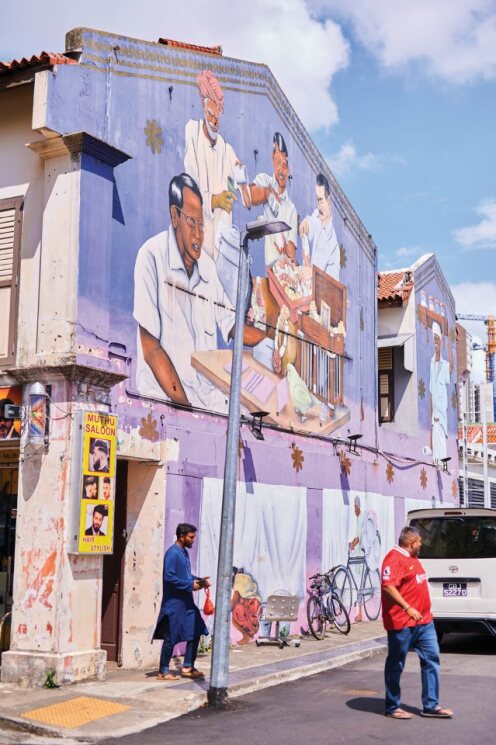 “Traditional Trades of Little India” mural by Psyfool