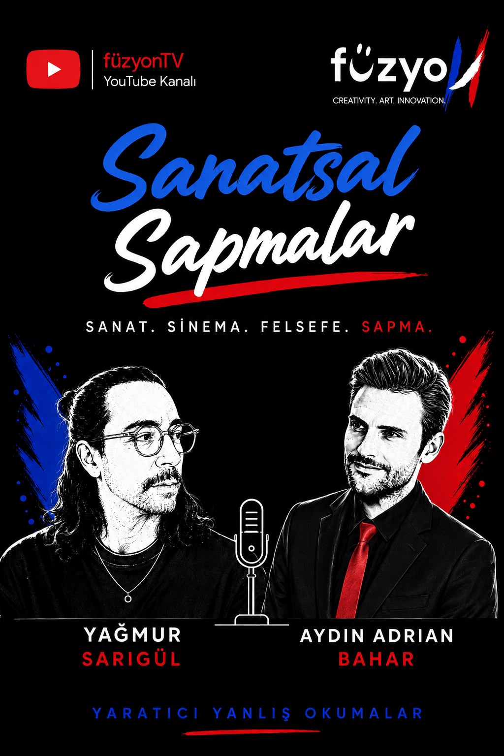 Sanatsal Sapmalar YouTube programının sunucu illüstrasyonu