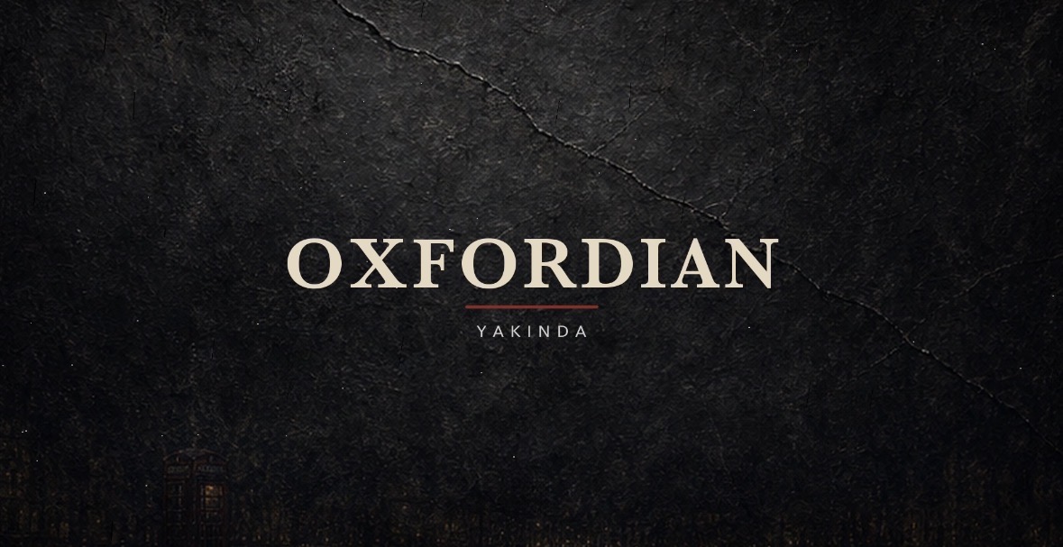 Oxfordian romanının tipografik tanıtım görseli