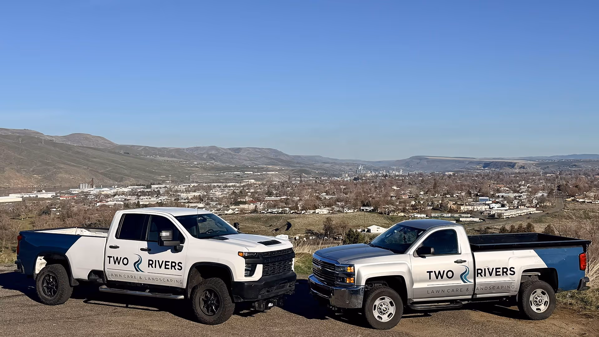 Landscaping crew at work for Two Rivers Lawn Care in Clarkston, Washington