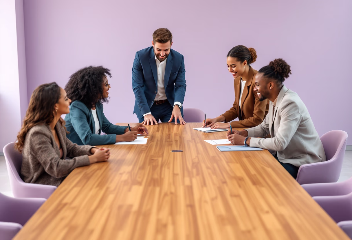 image of the team working together (for an event planning service), scene 1