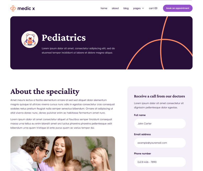 Medic X - Service Single Main Page - Healthcare Webflow Template