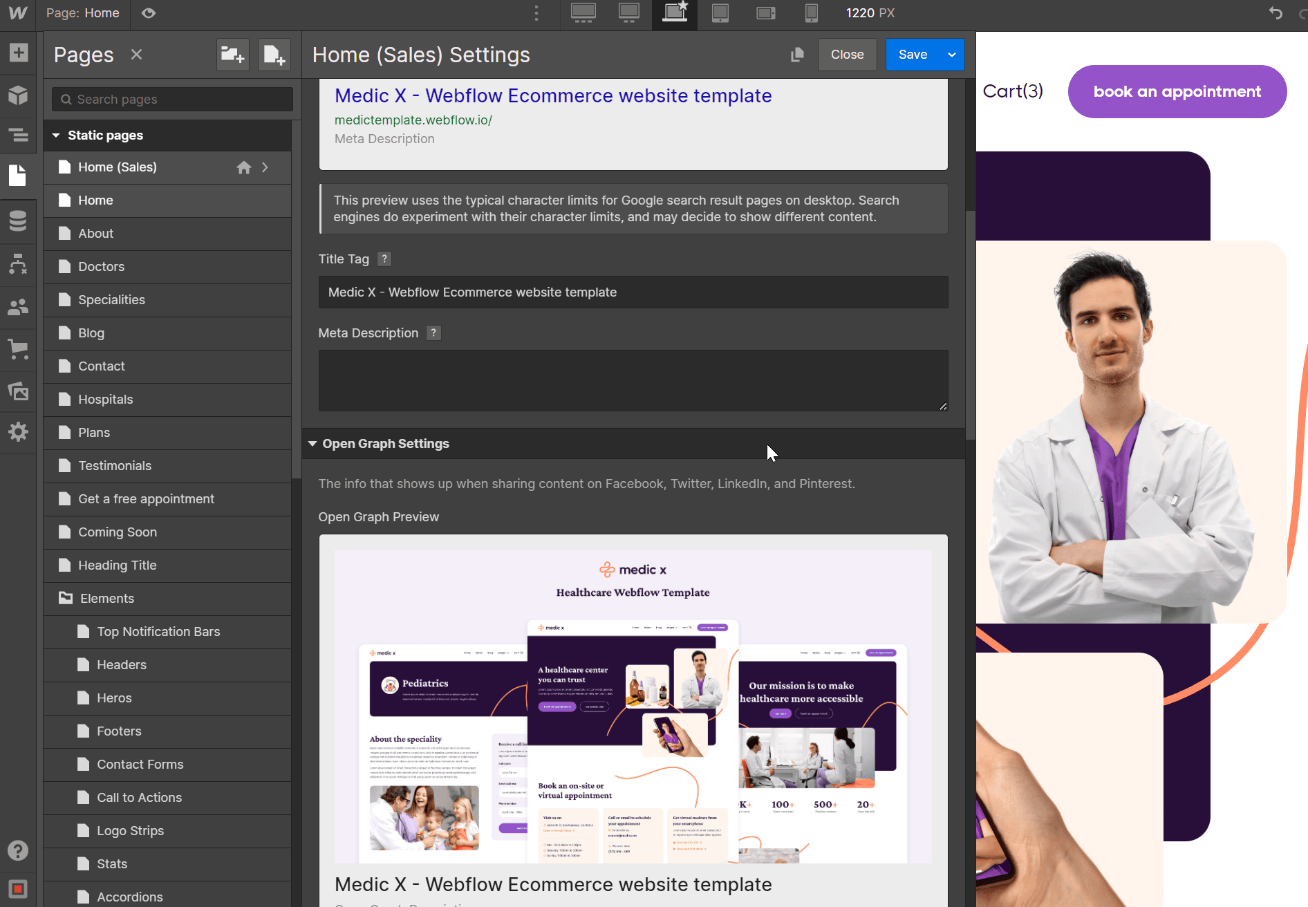 Start Here Meta Title - Medic X Webflow Template
