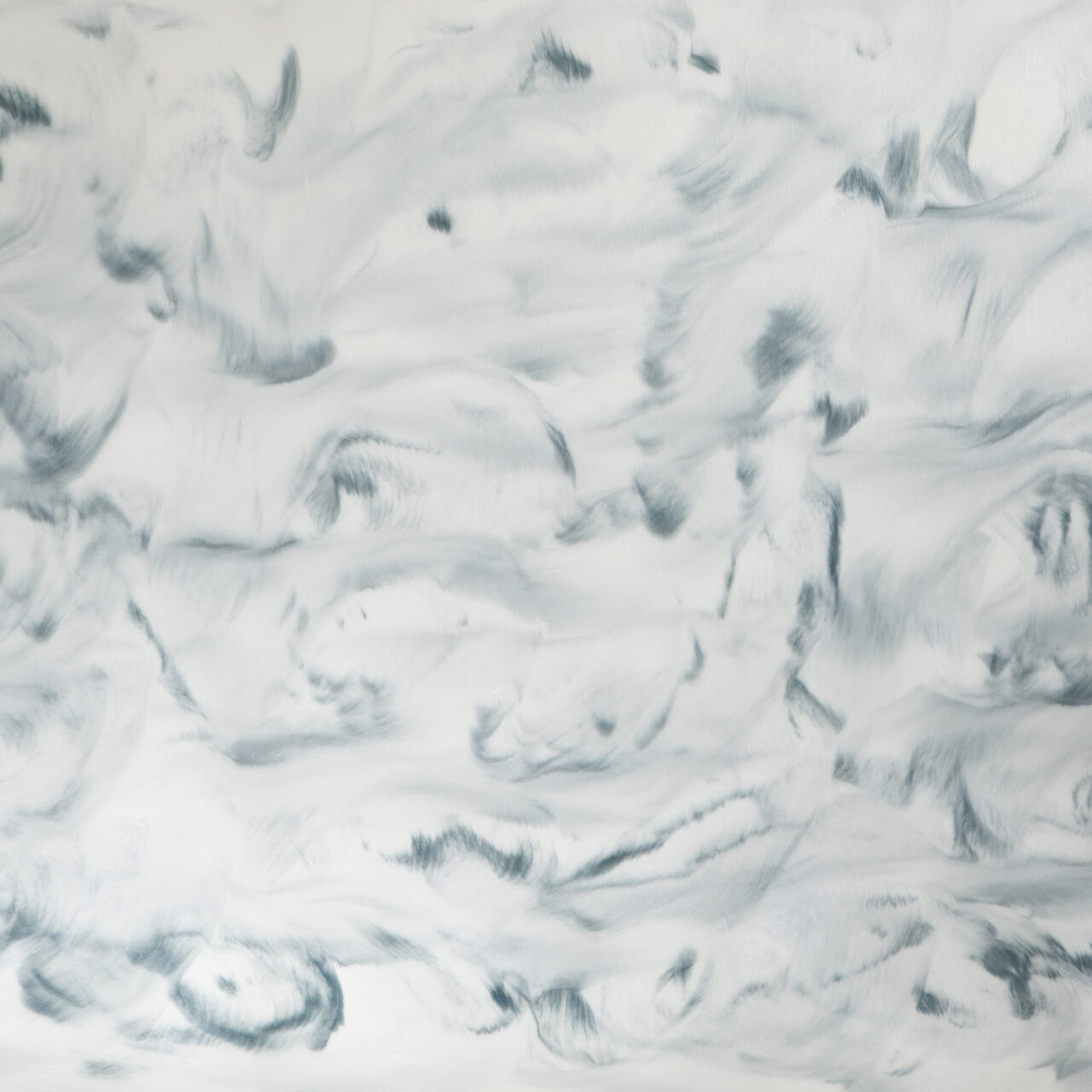 Top view of a circular pile of small, irregularly shaped flakes in shades of brown, gray, and black.