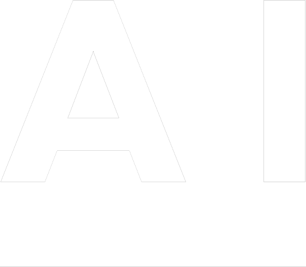 Bold white letters 'AI' on a black rectangular background.