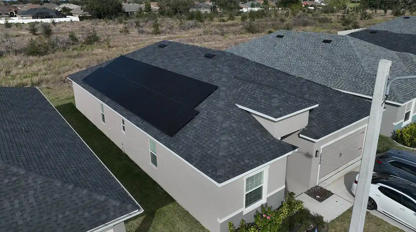Solar, battery and ev station installed in central florida large home by Solar Bear