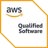 AWS Qualified Software badge with the AWS logo and text.