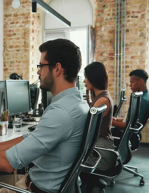 IT staff working in an office