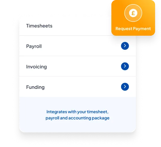 UI element showing request payment