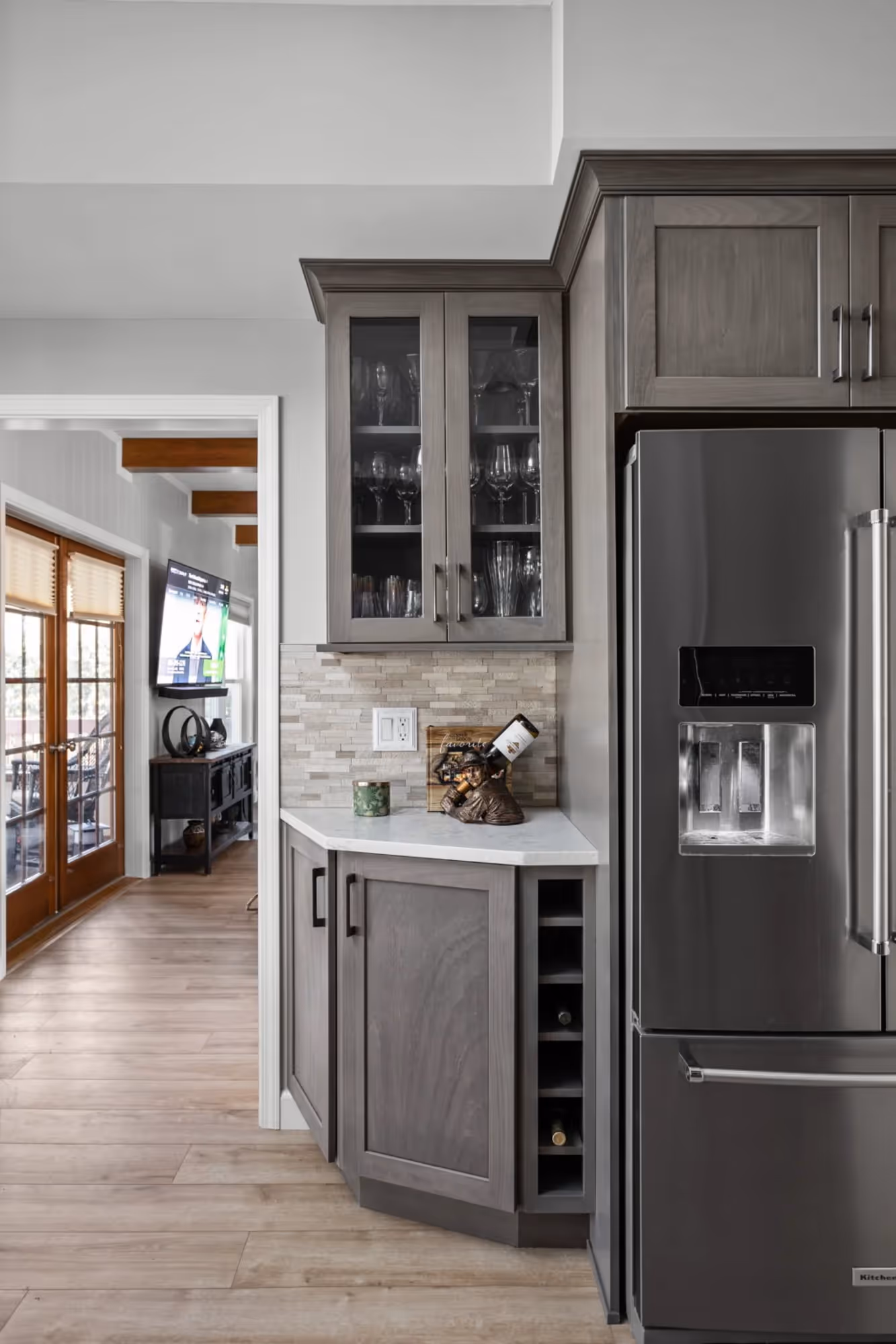 Kitchen island with storage cabinets