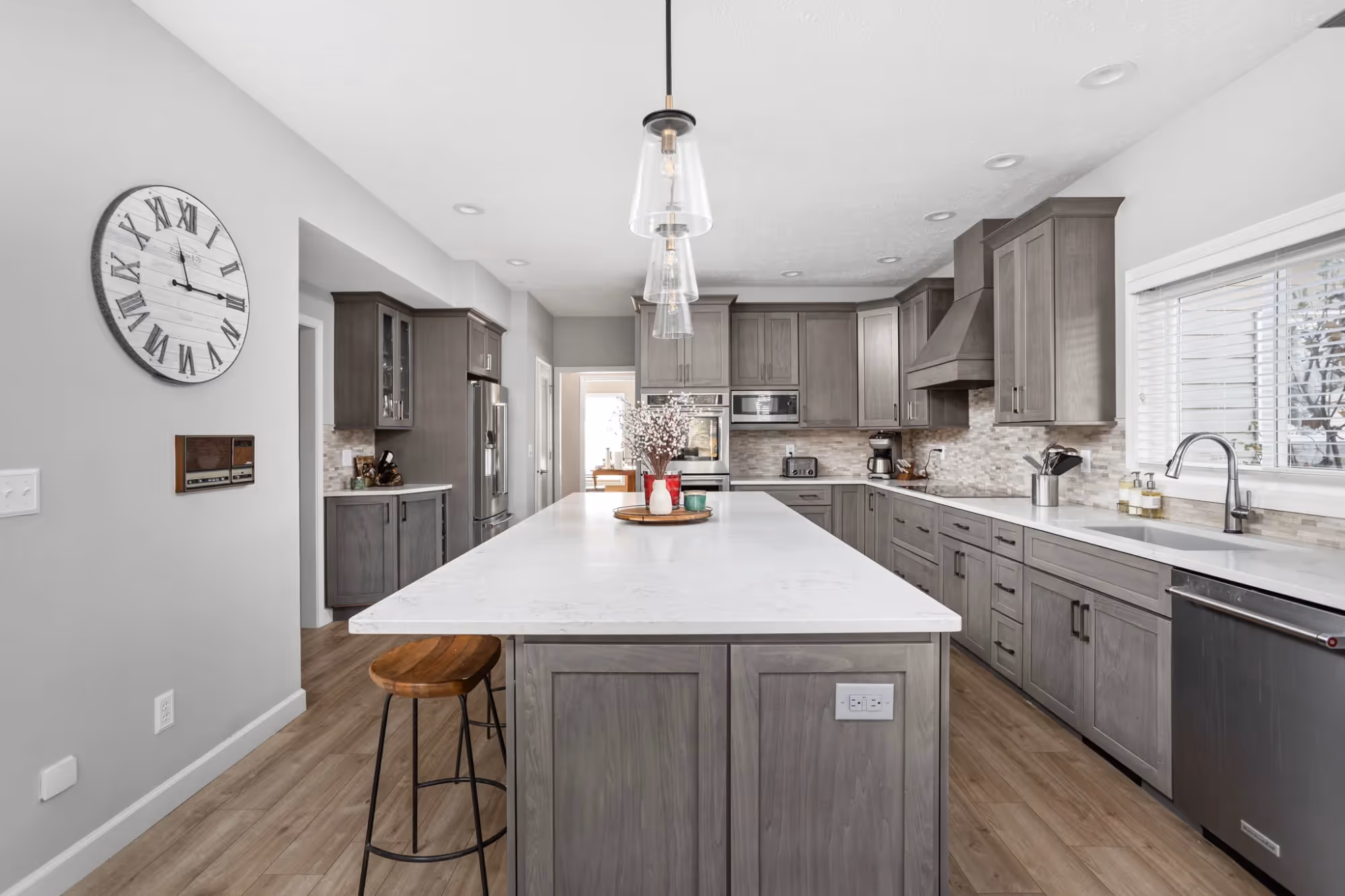 Modern kitchen with large island