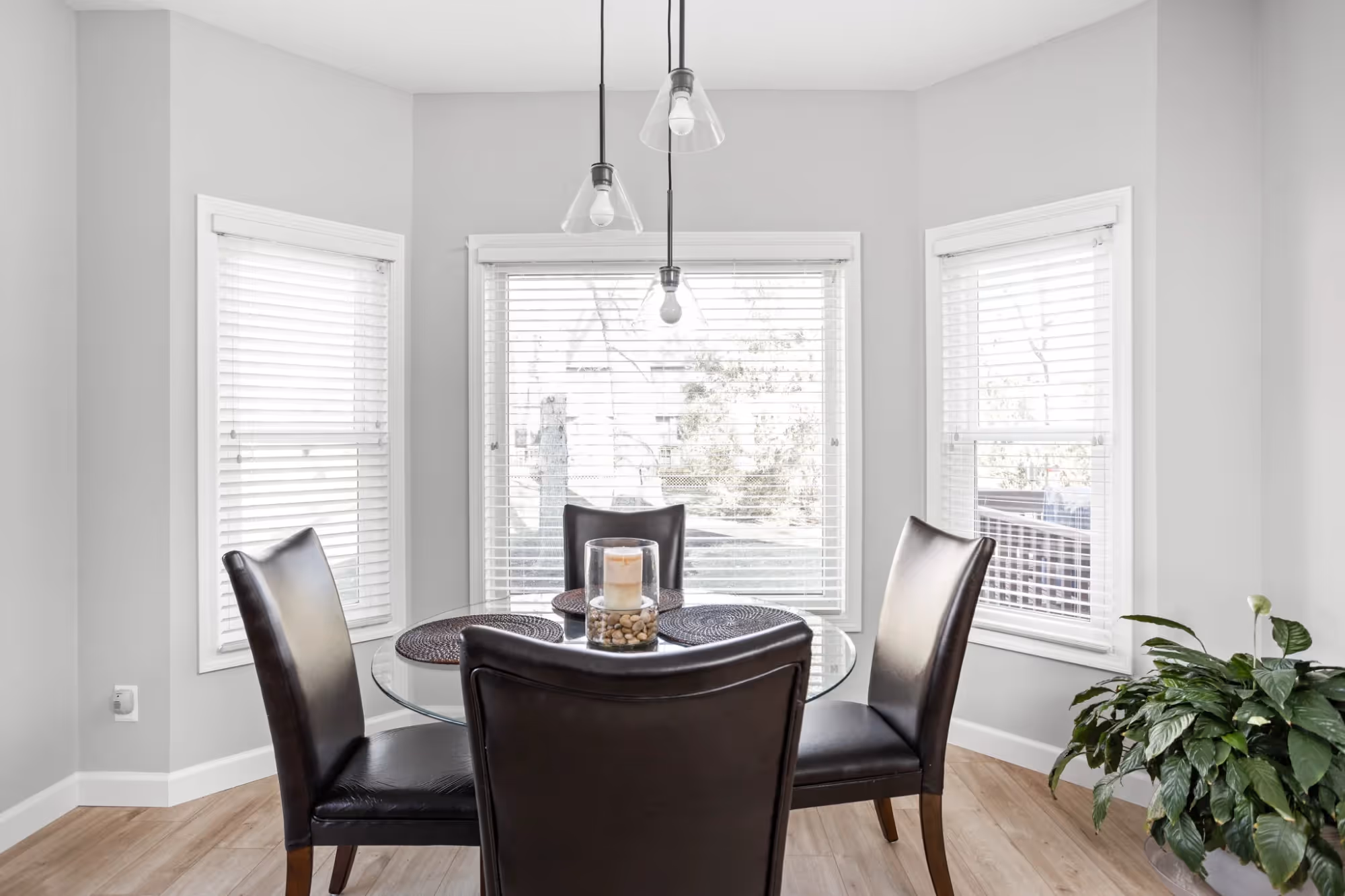 Dining area with natural light