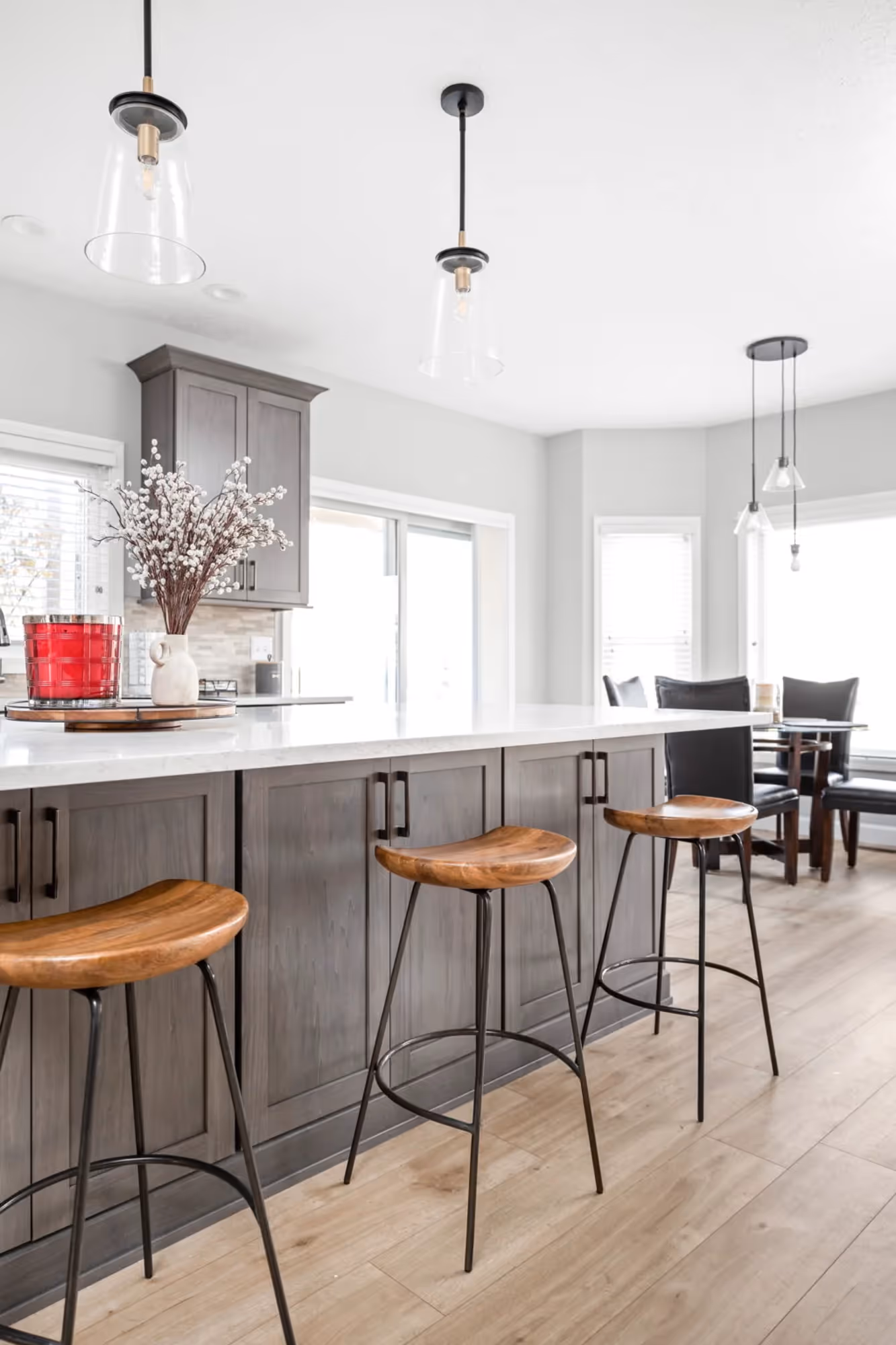 Kitchen island with bar seating