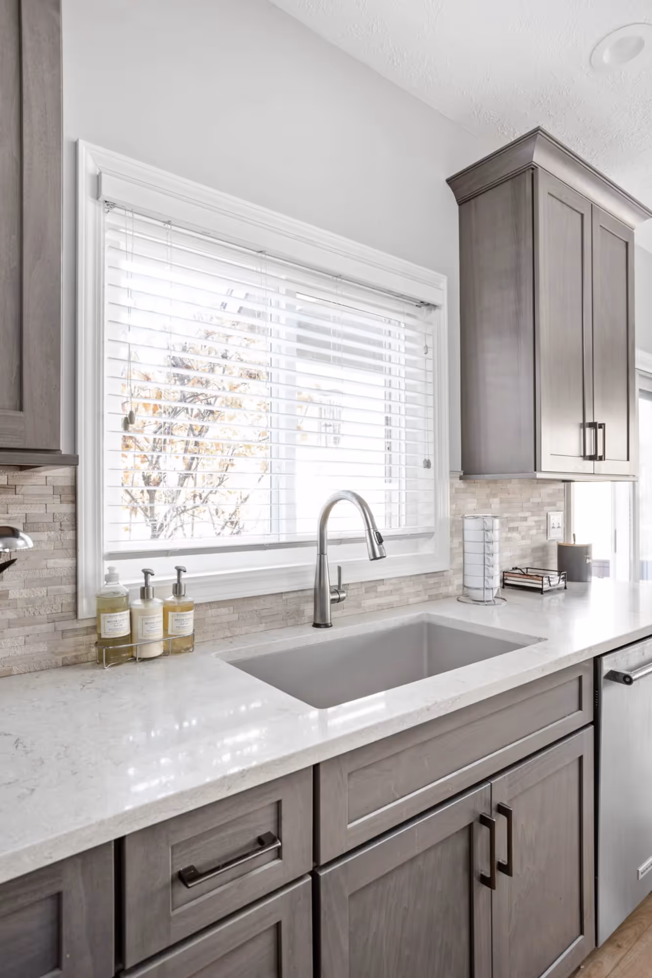 Double vanity bathroom with mirrors