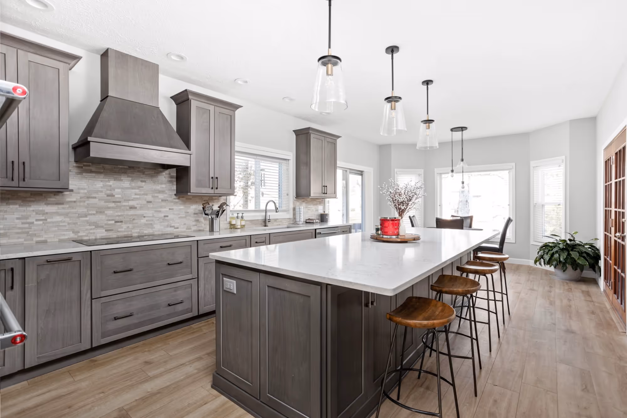 Modern kitchen with island seating