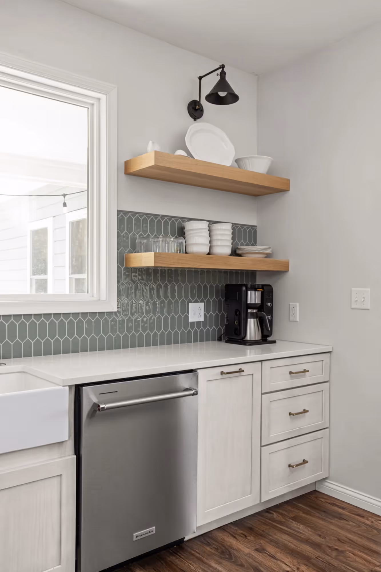 Kitchen corner with sink and window