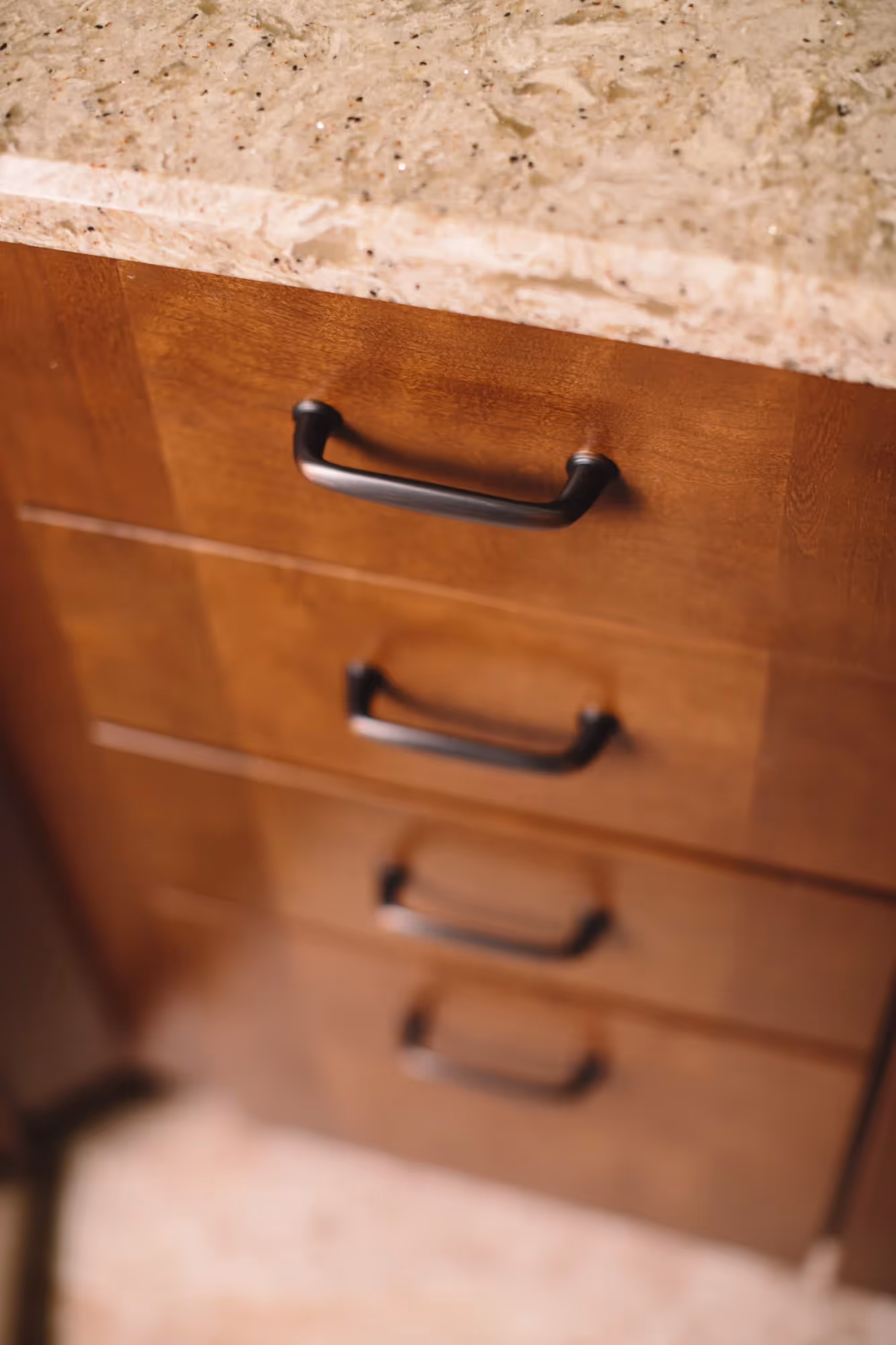 Stainless steel handle of drawers