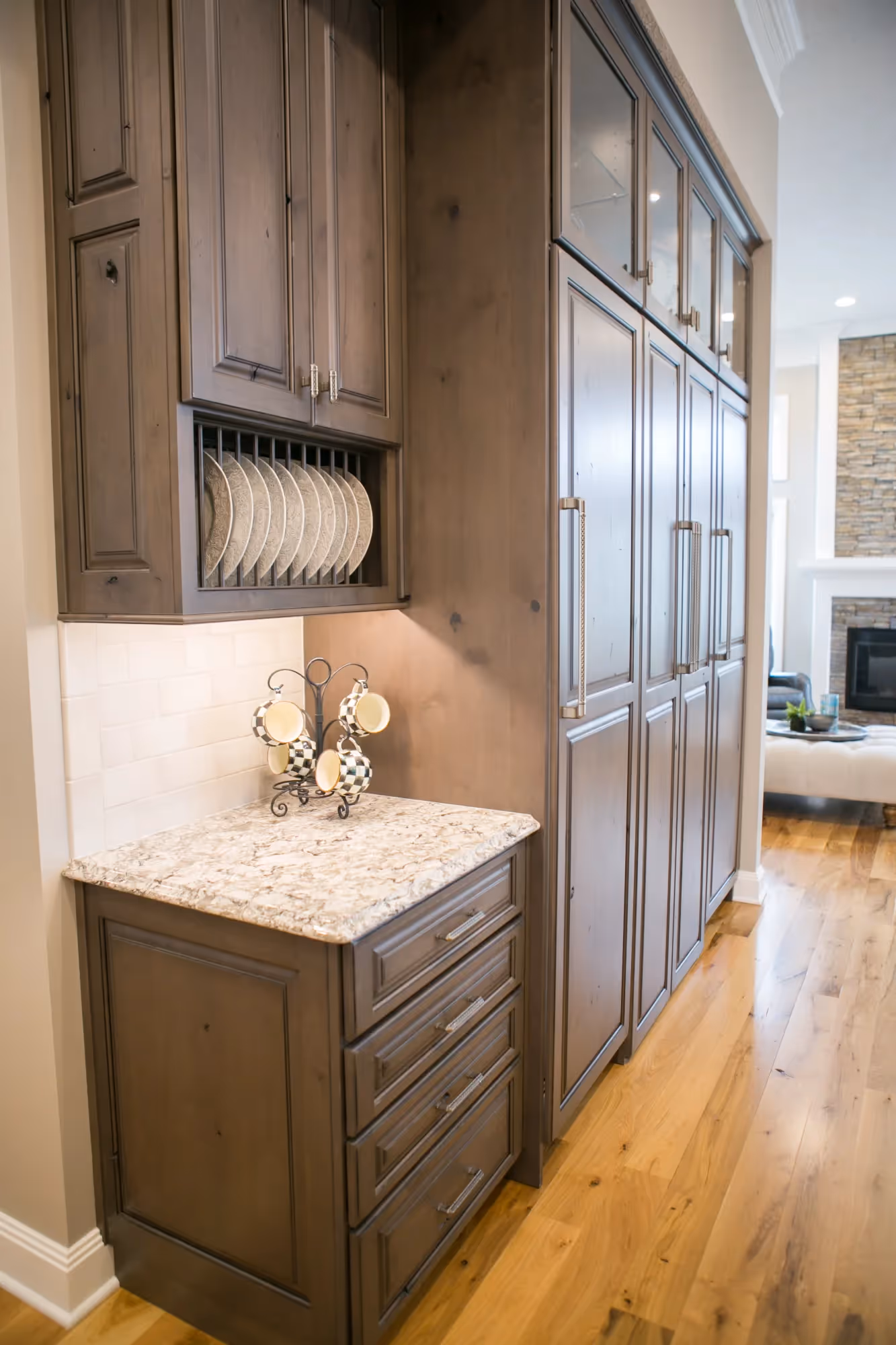 Wood cabinets