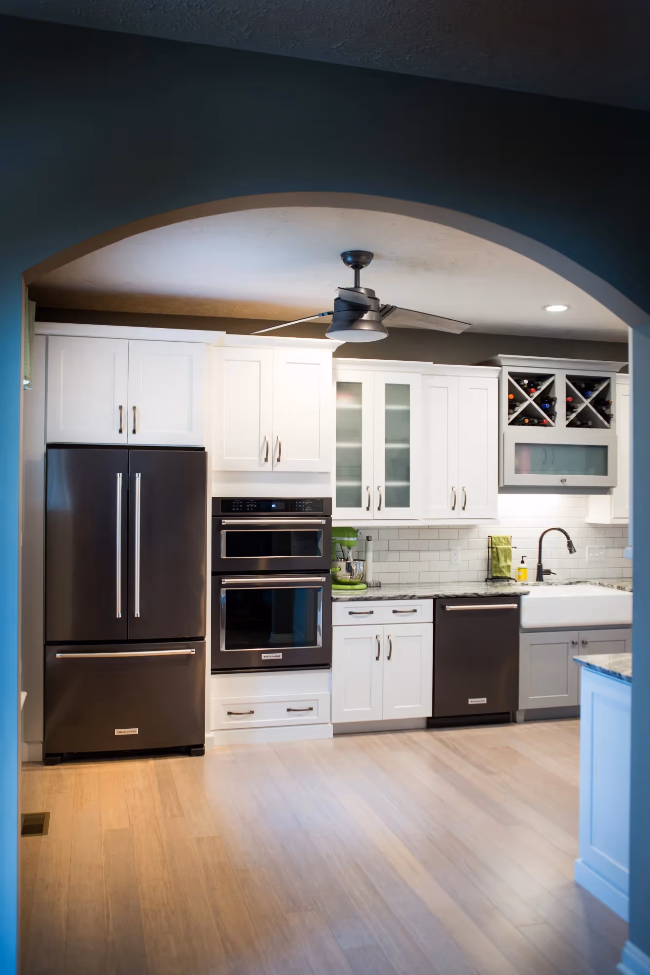 Living room and kitchen open-concept view