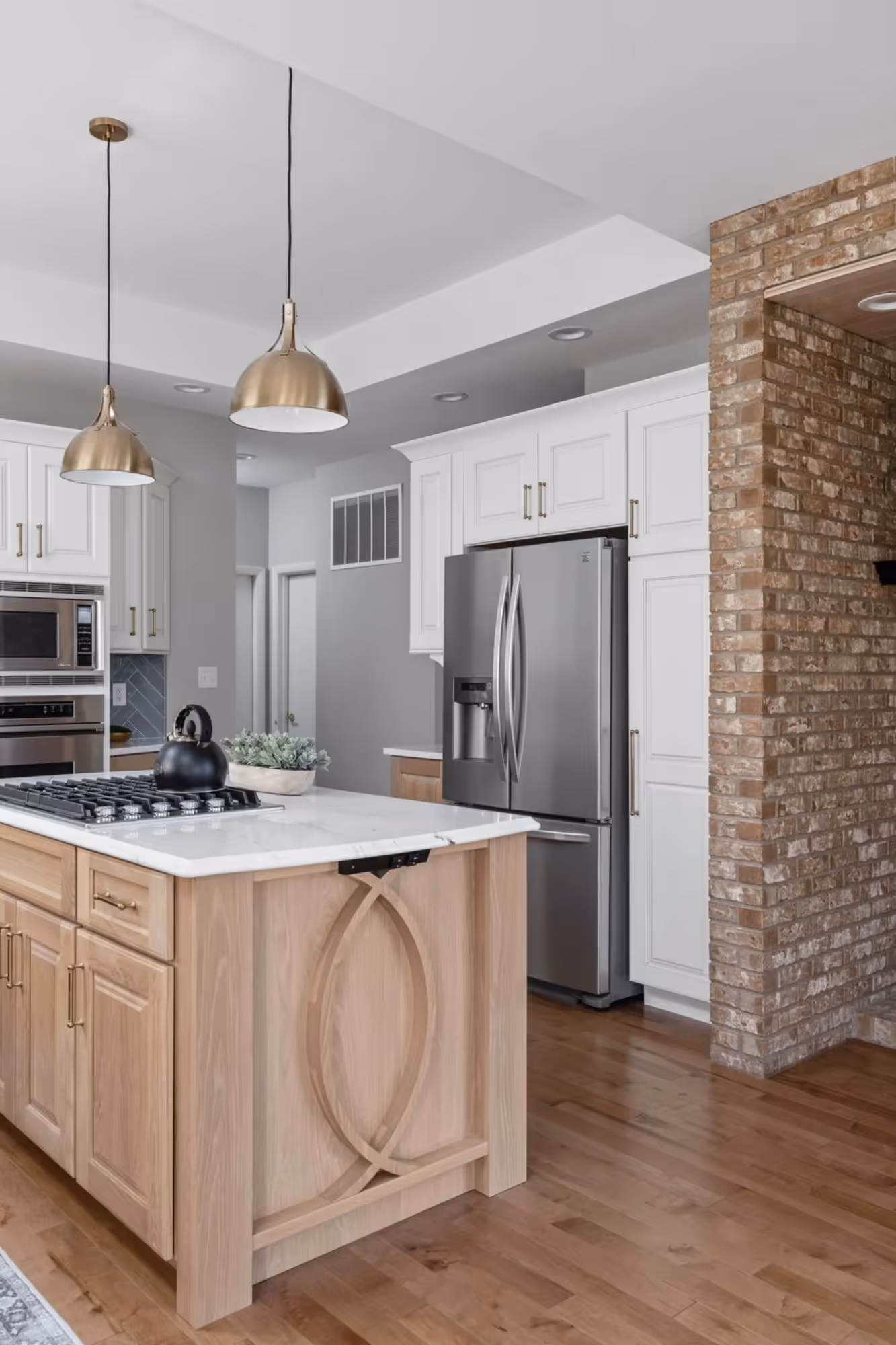 Bright kitchen with white cabinetry