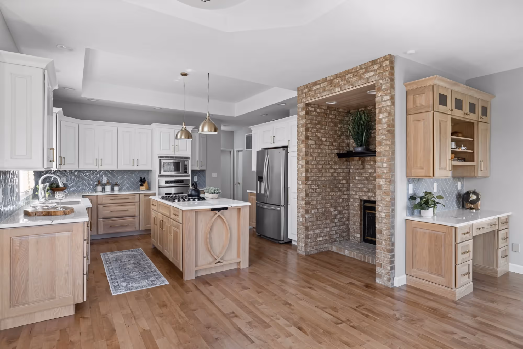 Open-concept living room and kitchen