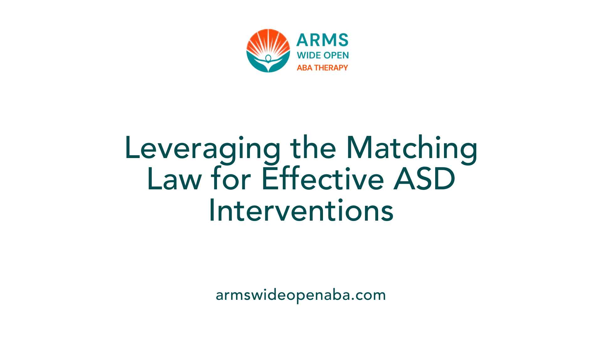 Leveraging the Matching Law for Effective ASD Interventions