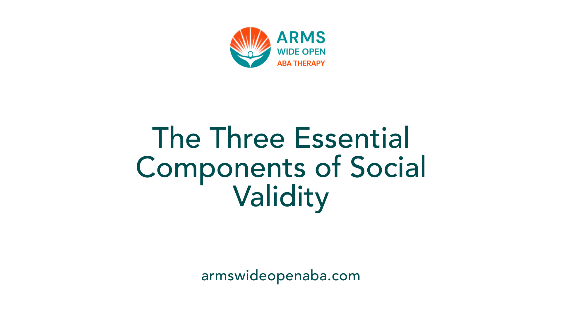 The Three Essential Components of Social Validity