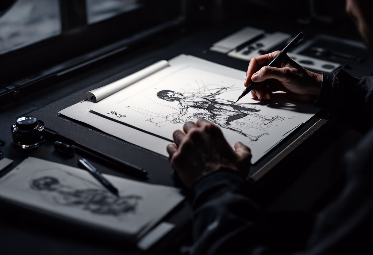 image of behind-the-scenes creation (for a game development company)