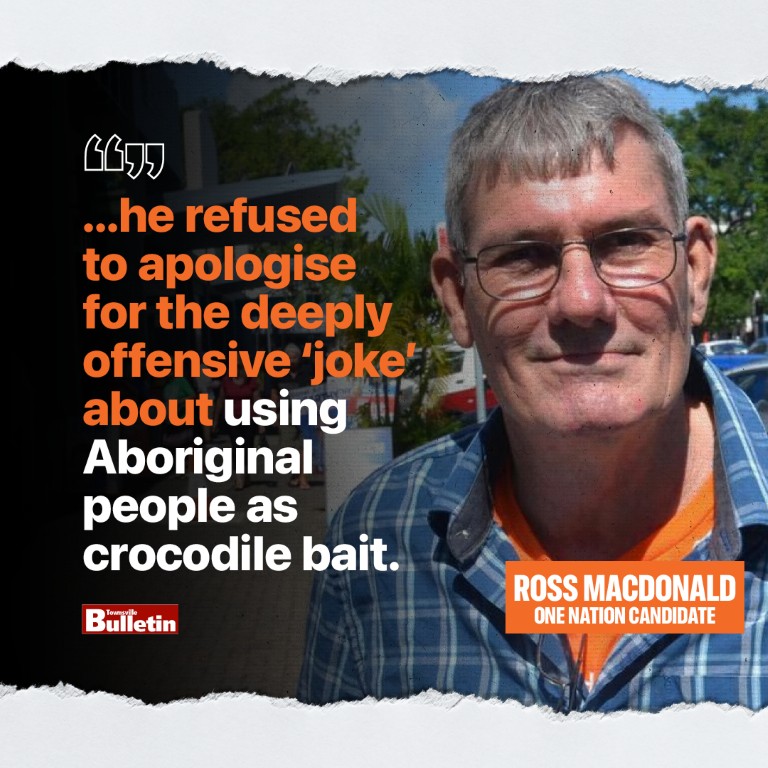 ...he refused to apologise for the deeply offensive joke about using Aboriginal people as crocodile bait.