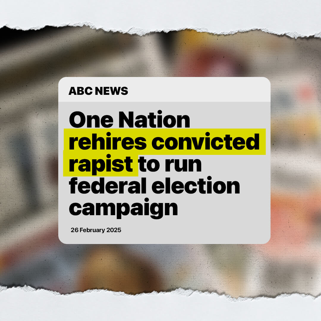 One Nation rehires convicted rapist to run federal election campaign