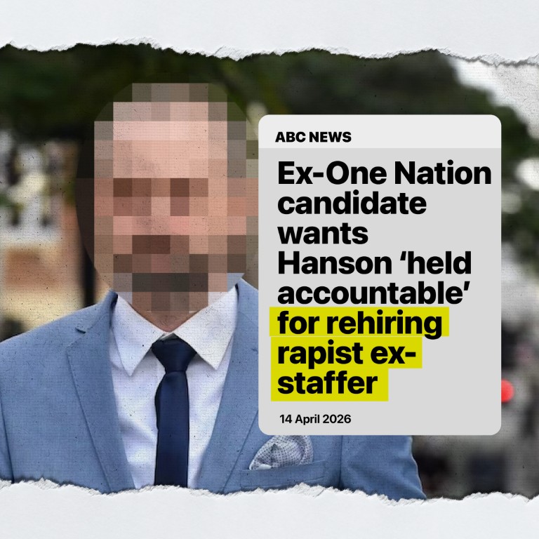 Ex-One Nation candidate wants Hanson 'held accountable' for rehiring rapist ex-staffer